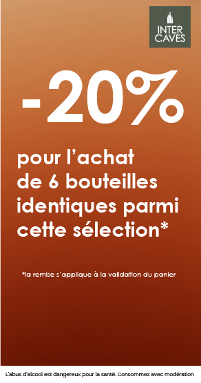 Encart pub -20% pour l'achat de 6 bouteilles identiques parmi la sélection