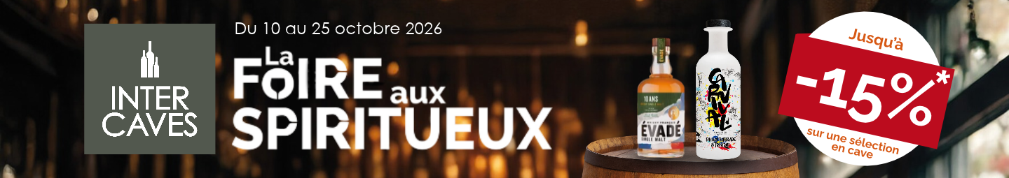 Bannière illustrant les promotions de la foire aux spiritueux