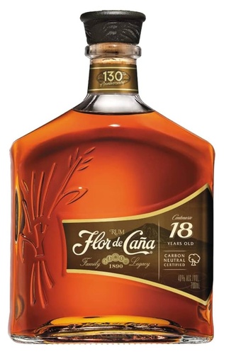 RHUM NICARAGUA FLOR DE CANA 18 ANS 40% 70CL