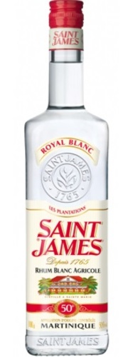 RHUM AGRICOLE BLANC MARTINIQUE ST JAMES ROYAL 50% 1 LITRE